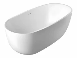 Outlet Bañera exenta acrílica ovalada blanca, 238L, 170 x 80 x 58 cm, NICA Bañera Exenta