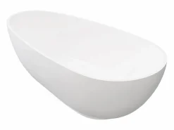 Online Bañera exenta asimétrica blanca - 268 L - 172 x 83 x 53 cm - Solide superficie - FENICE Bañera Exenta