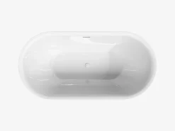 Outlet Bañera exenta blanca - 197 L - Acrílico - 160 x 80 x 58 cm - SORTINO Bañera Exenta