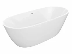 Clearance Bañera exenta blanca - 217 L - acrílico - 180 x 75 x 57 cm - SAROFA Bañera Exenta