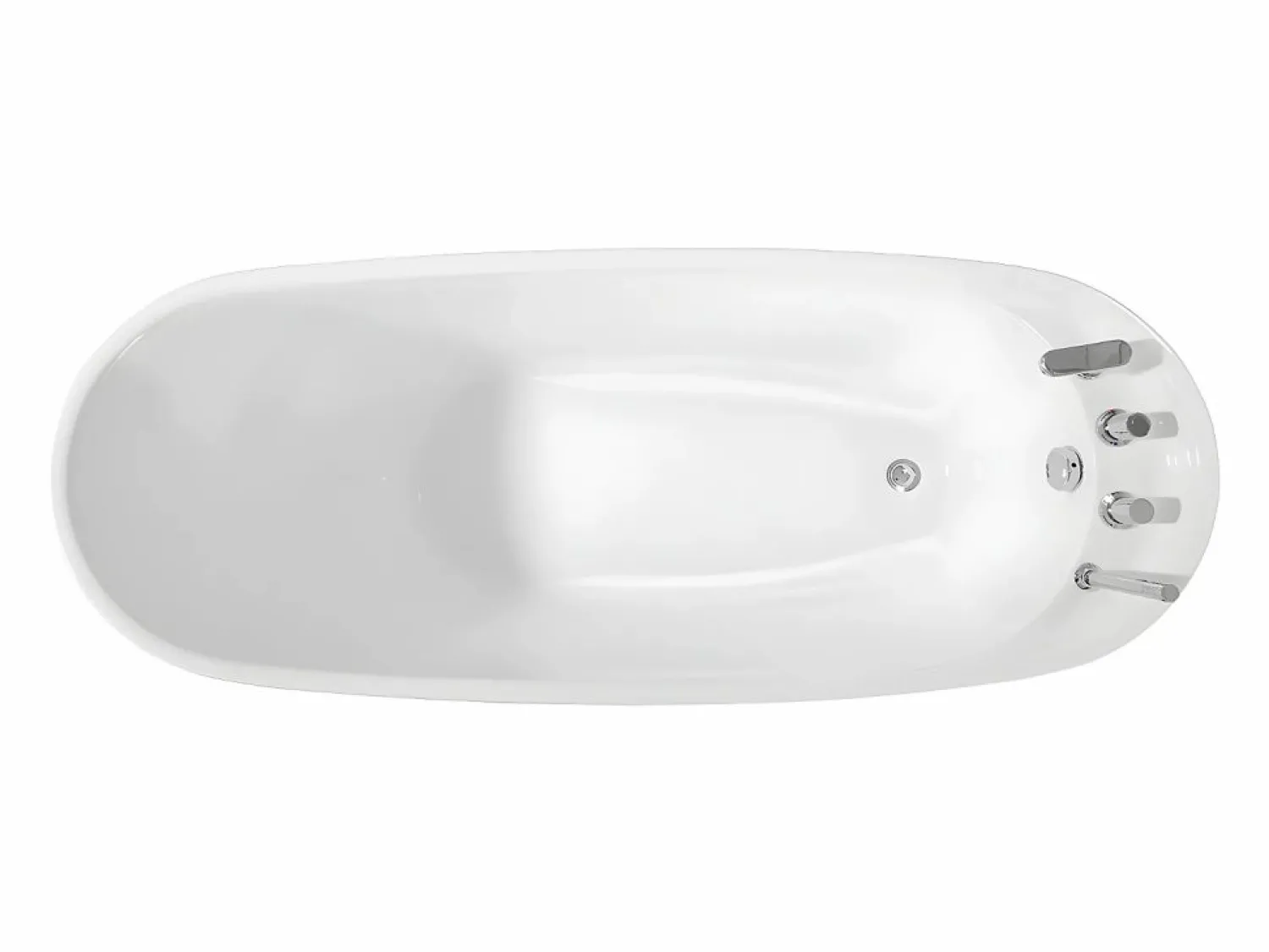 Shower & Design Bañera exenta blanca - 1 plaza - 181 L - Ancho 150 x Prof. 75 x Alt. 70 cm - NATALIA