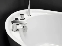 Shower & Design Bañera exenta blanca - 1 plaza - 181 L - Ancho 150 x Prof. 75 x Alt. 70 cm - NATALIA