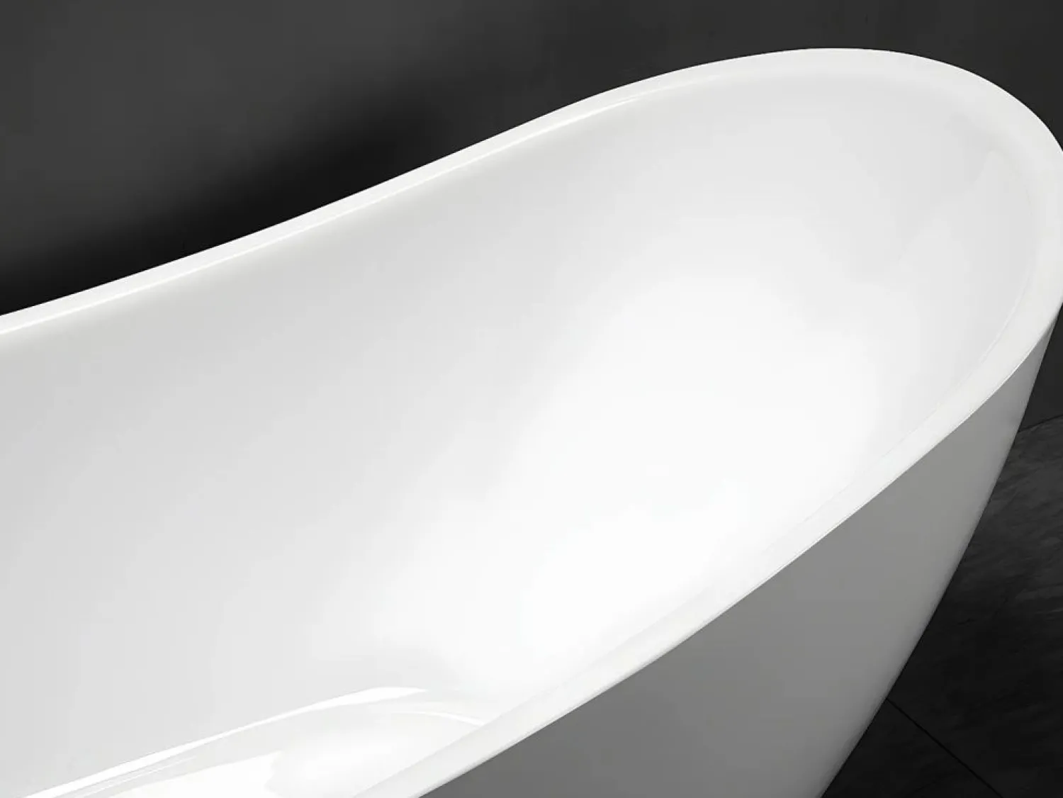 Shower & Design Bañera exenta blanca - 1 plaza - 181 L - Ancho 150 x Prof. 75 x Alt. 70 cm - NATALIA