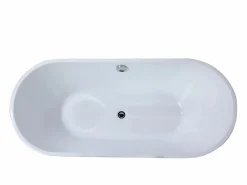 Shower & Design Bañera exenta blanca - acrílico - 170 x 75 X 58 cm - KATOUCHA