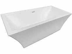 ELITESHOPPING Bañera exenta blanca 170 X 80 cm + Grifería columna - Heaven