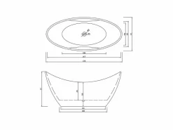 ELITESHOPPING Bañera exenta blanca 172 X 72 cm + Grifo columna - Joy