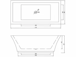 Online ELITESHOPPING Bañera exenta blanca 170 X 80 cm - Heaven Blanco