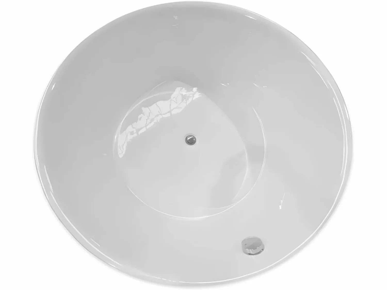 ELITESHOPPING Bañera exenta blanca diámetro 134 X 60 cm - Mercy
