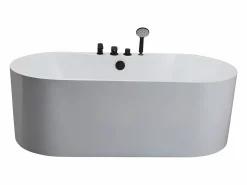 Sale Shower & Design Bañera exenta blanca 195L STEPONA - 150 x 75 x 58 cm Blanco