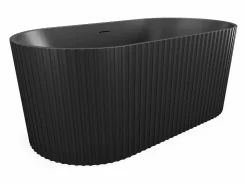 New Shower & Design Bañera exenta de acrílico - mate - 230L - 150 x 75 x 58 cm - ALIENA Negro