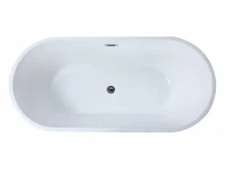 Shower & Design Bañera exenta design blanca, acrílico, 150 x 70 x 58 cm, TWIGGY