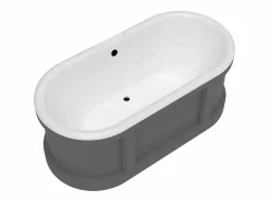 Clearance Bañera exenta estilo rústico chic, color mate, 161L, 152 x 74 x 60 cm, CAVASO Bañera Exenta