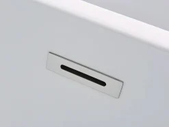 Shower & Design Bañera exenta ovalada blanca en isla, 200L, 150 x 72 x 58 cm, DOMINIKA
