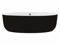 Discount Bañera exenta ovalada negra de 206 L, 185 x 91 x 58 cm, MARMATI Bañera Exenta