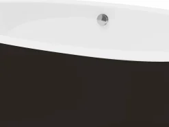 Discount Bañera exenta ovalada negra de 206 L, 185 x 91 x 58 cm, MARMATI Bañera Exenta