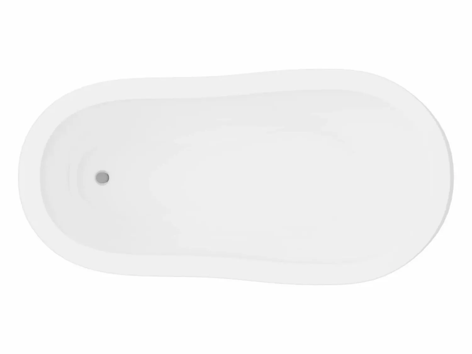 Clearance Bañera exenta retro - 200L - 145 x 74 x 77 cm - y patas doradas - NISOS Bañera Con Patas