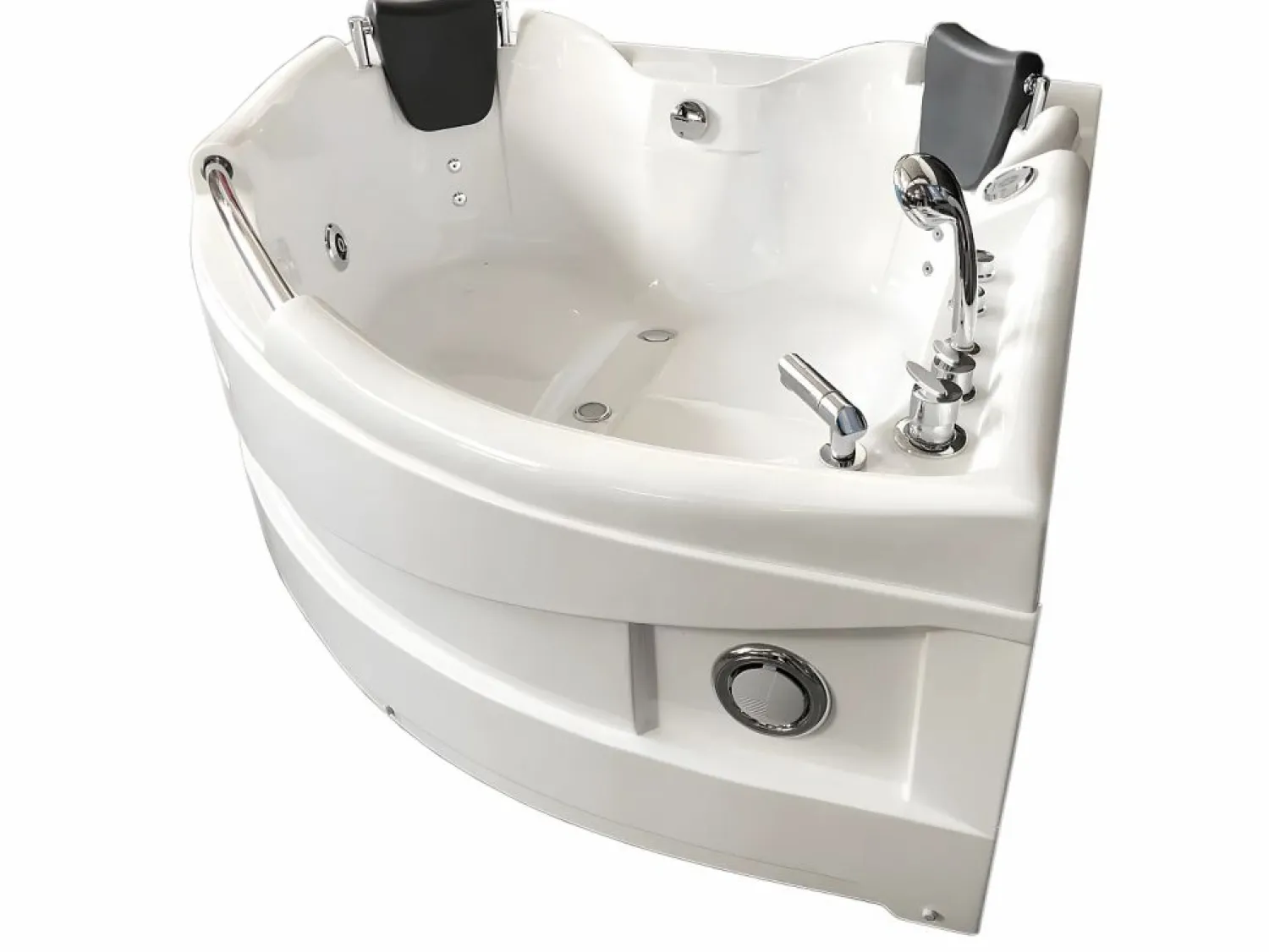 ELITESHOPPING Bañera hidromasaje blanca 150 X 150 cm Cromoterapia 9 jets - Alyssa