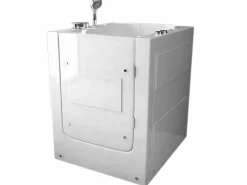 Best Bañera hidromasaje con puerta 93 x 83 x h100 cm - Lavander Bañera Rinconera