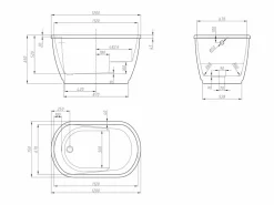 Shower & Design Bañera independiente asiento 1 plaza color PICCOLA