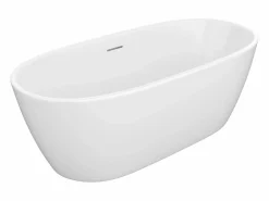 Clearance Bañera independiente blanca - 250 L - acrílico - 170 x 76 x 58 cm - YAMISA Bañera Exenta
