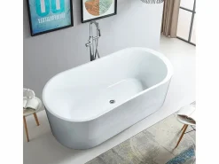 Best Bañera independiente ovalada fibra de vidrio resina acrílica Phuket Multicolor