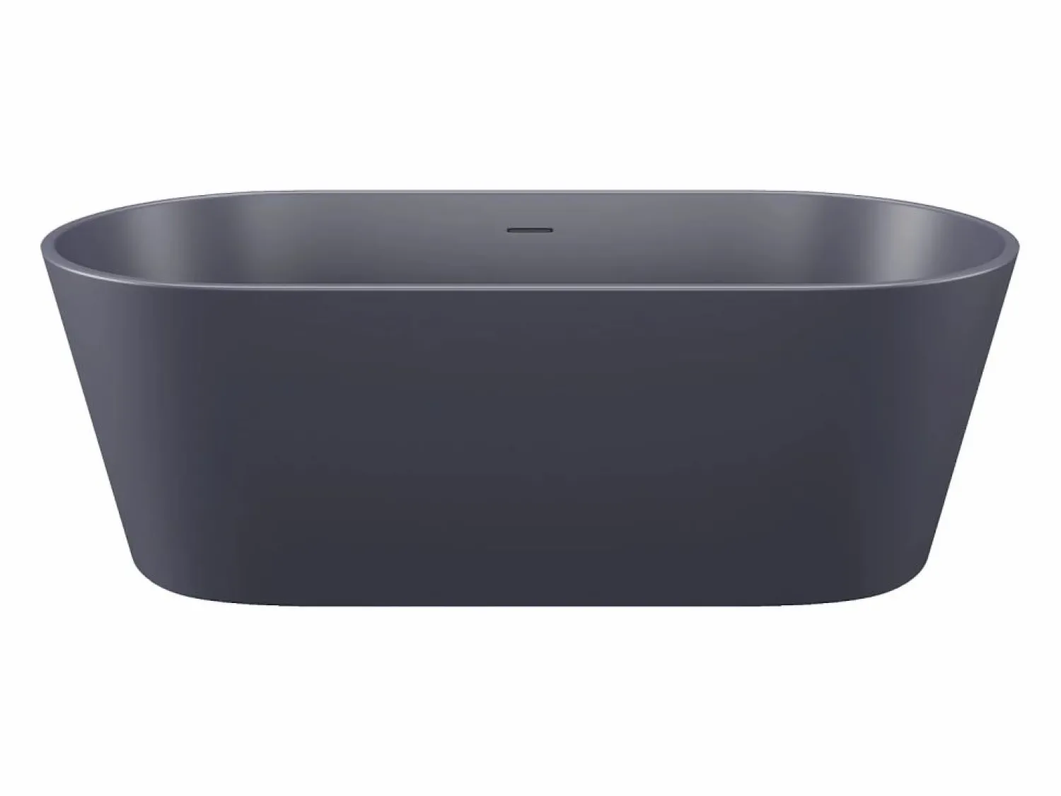 Best Bañera independiente ovalada - 255L - 159 x 74 x 56 cm - azul mate - Acrílico - LUZECA Bañera Exenta