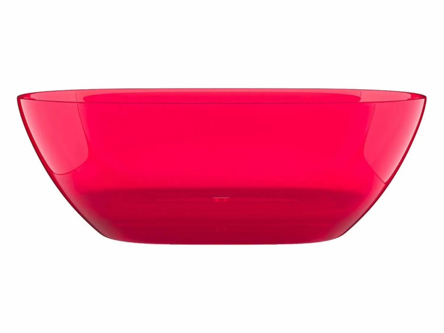 Discount Shower & Design Bañera isla translúcida - 292L - 160 x 72 x 56 cm - Roja - Resina - SPAVO Rojo
