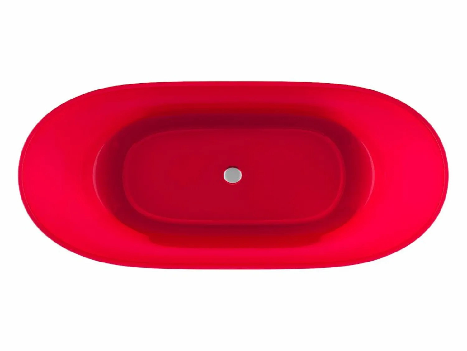 Discount Shower & Design Bañera isla translúcida - 292L - 160 x 72 x 56 cm - Roja - Resina - SPAVO Rojo