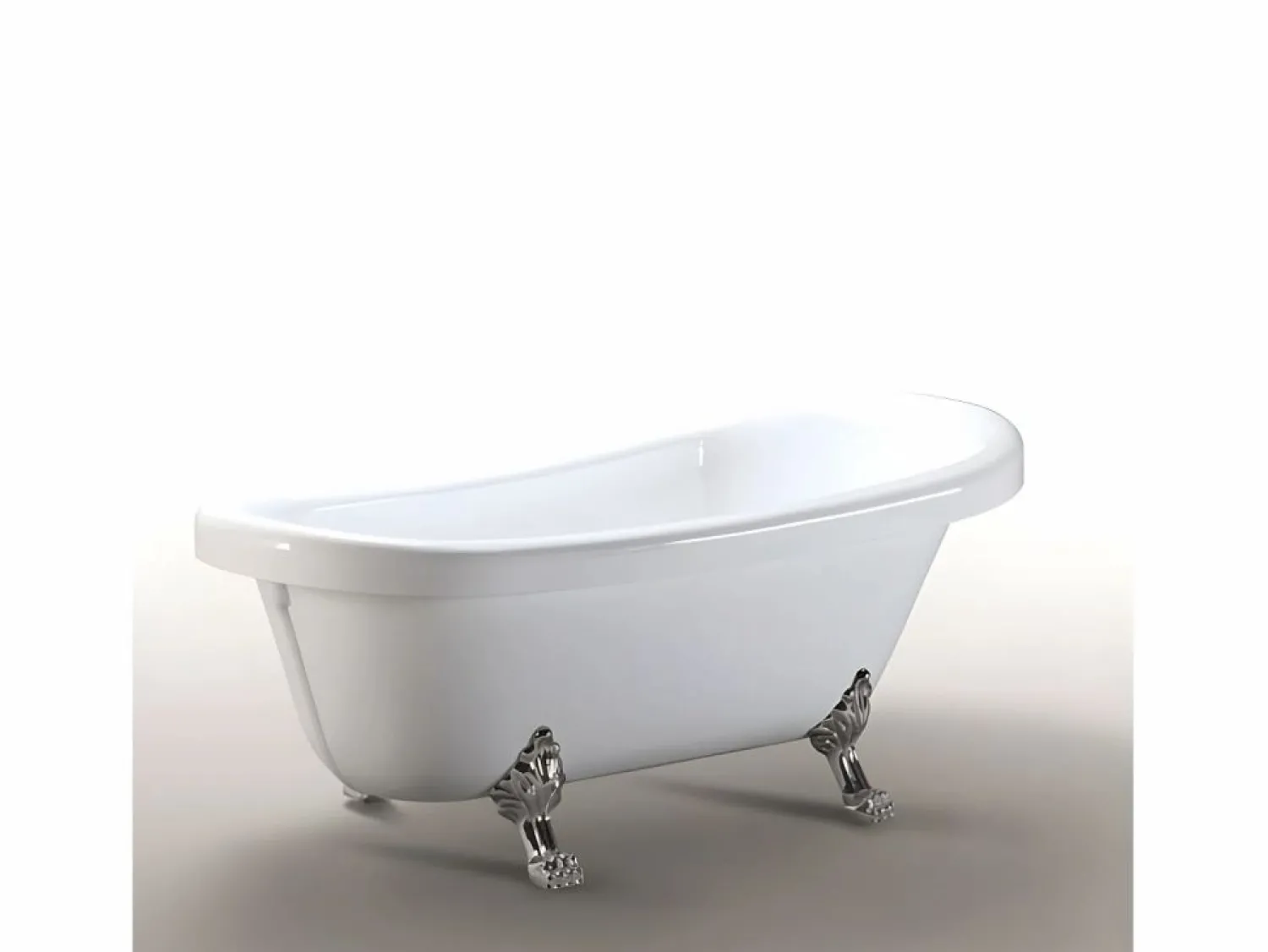 ELITESHOPPING Bañera isla vintage 170 x 80 cm con patas plateadas y grifo - Marigold