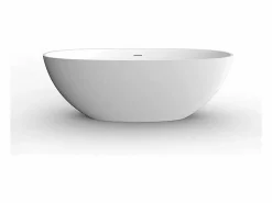 Hot STANO Bañera moderna Solid Surface MALMO exenta 165 cm Blanco
