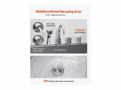 Bañera para Perros SucceBuy, Animales de Compañía Acero Inoxidable 127,5cm, Rampita de Puerta Derecha