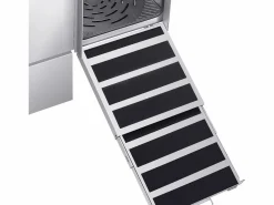 Bañera para Perros SucceBuy, Animales de Compañía Acero Inoxidable 127,5cm, Rampita de Puerta Derecha