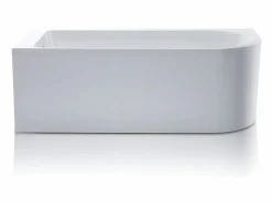 Shower & Design Bañera rinconera acrílica blanca, 240L, 170 x 75 x 58 cm, esquina izquierda, ANIKA
