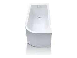 Shower & Design Bañera rinconera acrílica blanca, 240L, 170 x 75 x 58 cm, esquina izquierda, ANIKA