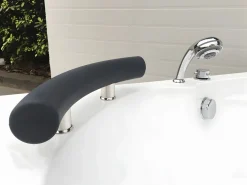 New Shower & Design Bañera rinconera NAVONA - 1 plaza - 263L - 135x135xAlt.54cm Blanco