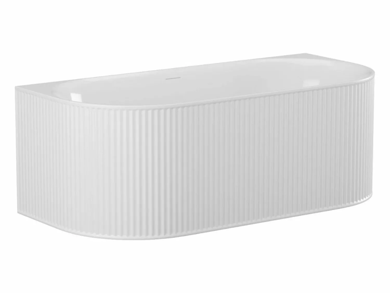 Shower & Design Bañera semicircular - 240L - 170 x 80 x 60 cm - mate - Acrílico - BARBORI
