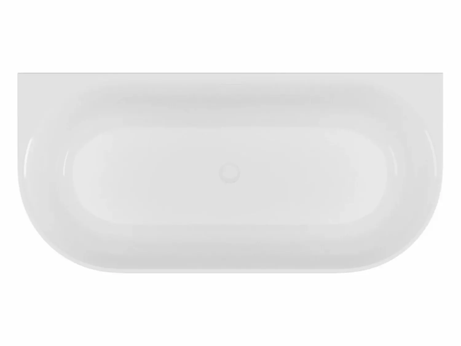 Shower & Design Bañera semicircular - 240L - 170 x 80 x 60 cm - mate - Acrílico - BARBORI