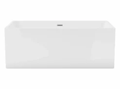 Hot Bañera semi-exenta rectangular blanca de 250 L, 150 x 75 x 58 cm, PIKAIA Bañera Semi Exenta
