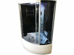 Clearance ELITESHOPPING Bañera-ducha de hidromasaje de esquina 130 x 130 cm - Aster Blanco