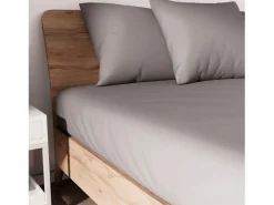 Soleil d'ocre Bajera ajustable de algodón 140x190 cm JERSEY Gris
