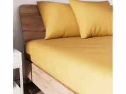 Soleil d'ocre Bajera ajustable de algodón 140x190 cm JERSEY mostaza