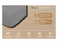 Online Soleil d'ocre Bajera ajustable de algodón 90x190 cm PERCALE Blanco