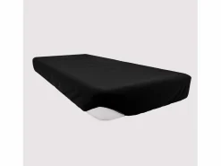 Hot Soleil d'ocre Bajera ajustable de algodón 90x190 cm JERSEY Negro