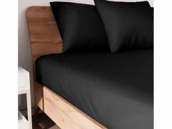 Hot Soleil d'ocre Bajera ajustable de algodón 90x190 cm JERSEY Negro