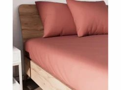 Hot Soleil d'ocre Bajera ajustable de algodón 160x200 cm JERSEY Ladrillo Rojo
