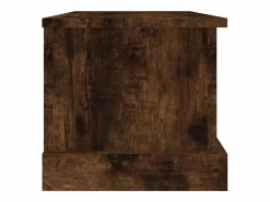 vidaxl Baúl almacenaje madera contrachapada roble ahumado 50x30x28 cm