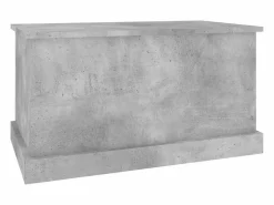 New vidaxl Baúl almacenaje madera contrachapada hormigón 70x40x38 cm Gris