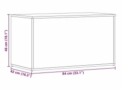 Outlet vidaxl Baúl almacenaje madera contrachapada hormigón 84x42x46 cm Gris