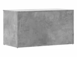 Outlet vidaxl Baúl almacenaje madera contrachapada hormigón 84x42x46 cm Gris