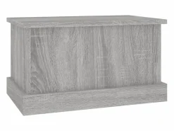 Discount Baúl almacenaje madera contrachapada sonoma 50x30x28 cm ES666404 Gris